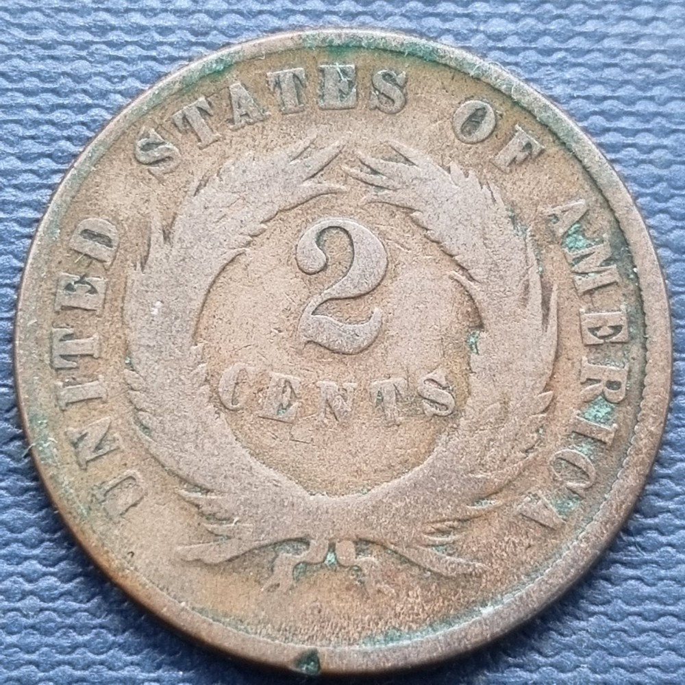 1870 Two Cent Piece 2c Circulated Details #101573