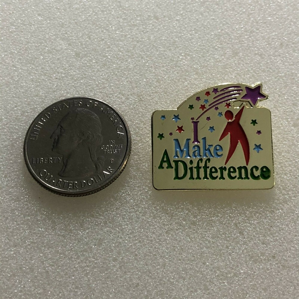 I Make A Difference Teachers Public Service Workers Pin Pinback #36745