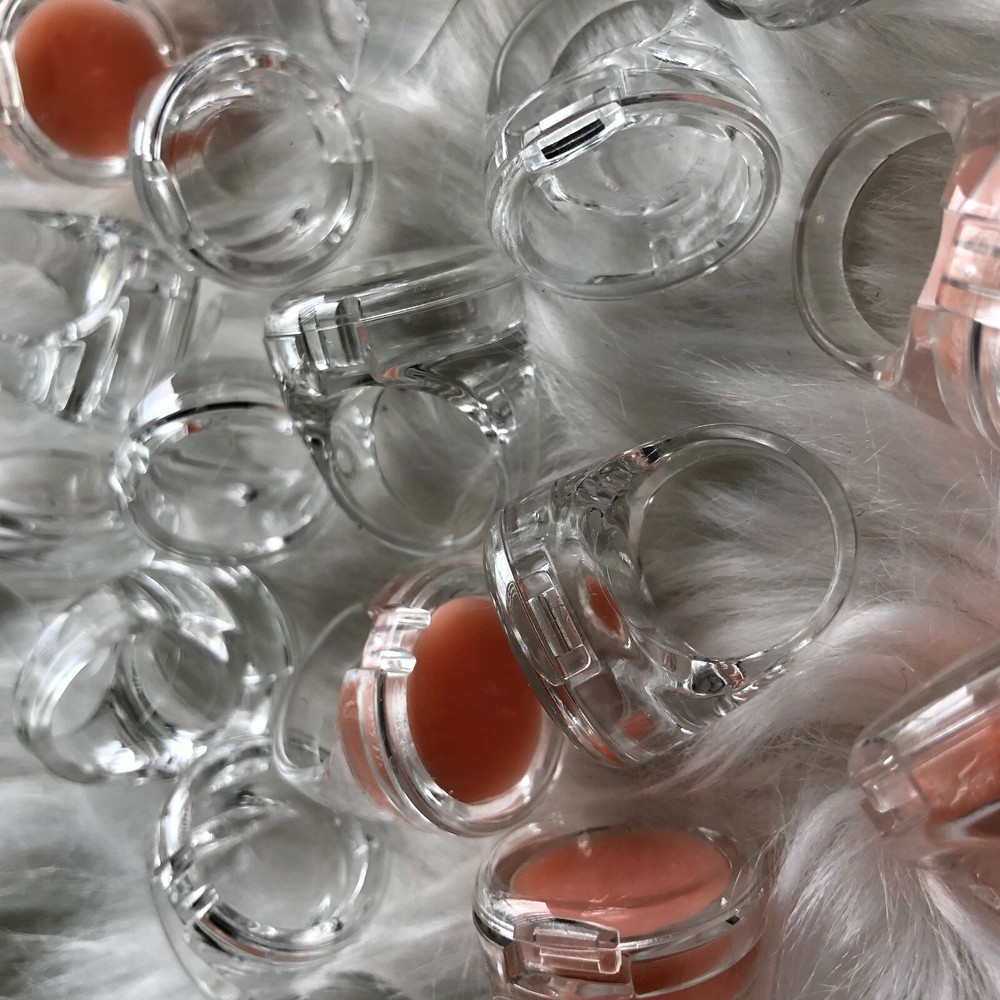 Bulk Lot 100 Empty Plastic Lip Balm Rings 9680