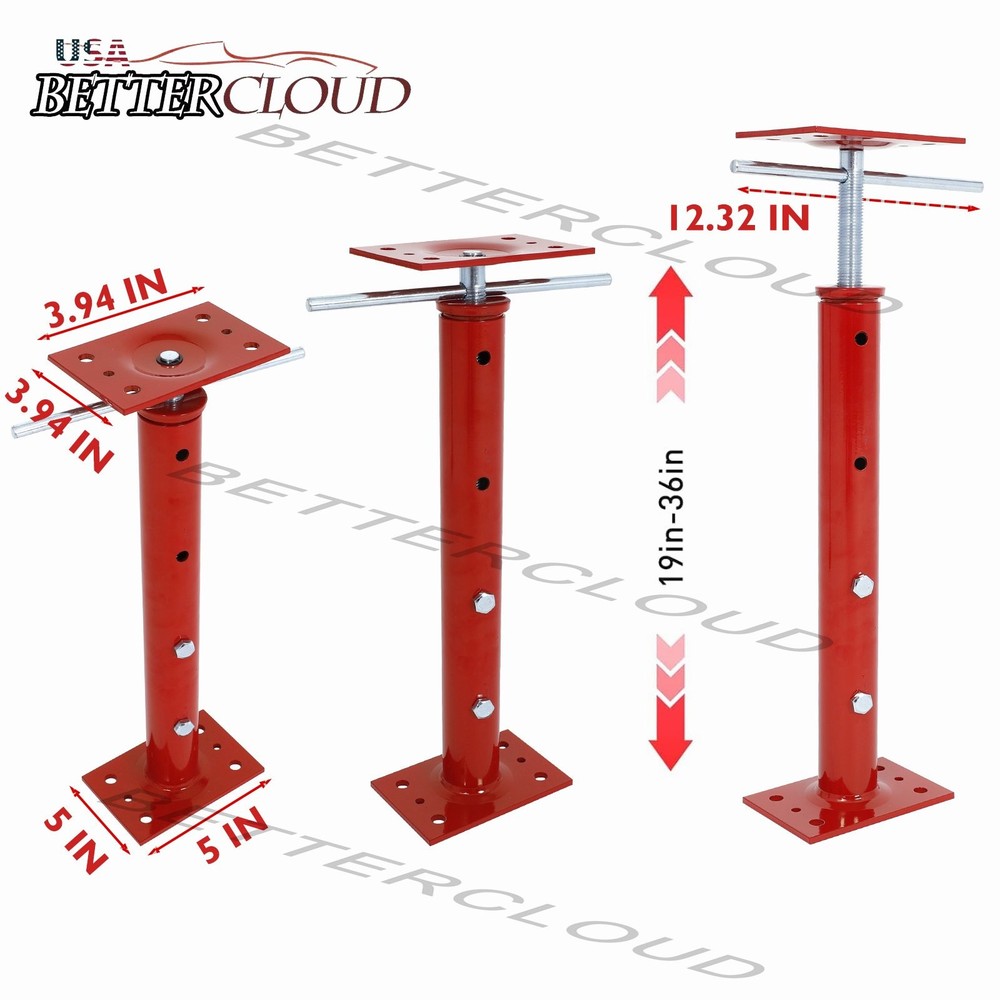 Adjustable 4Pack House Floor Jacks Post Pole for Leveling Lift Support 19"-36"