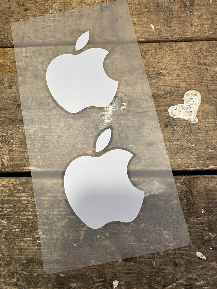 Apple Stickers - White - From iPhone 📱 Sticker 2 Pack OEM Apple