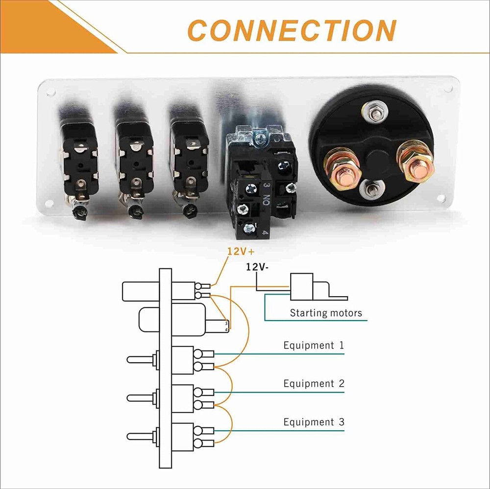 Racing Car 12V Ignition Switch Panel LED Toggle Switch Engine Start Push Button