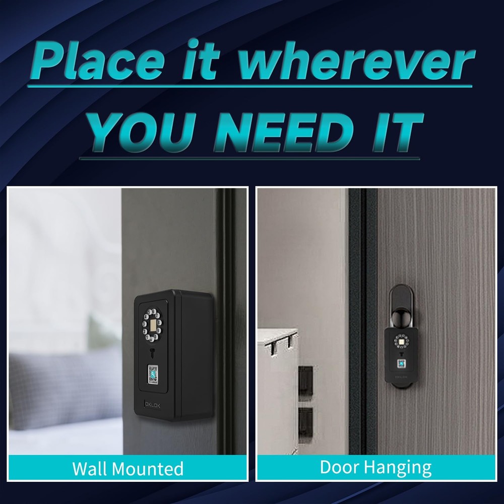 New Smart Lock Boxes, Fingerprint Key Box Bluetooth Key Box with App Control ...