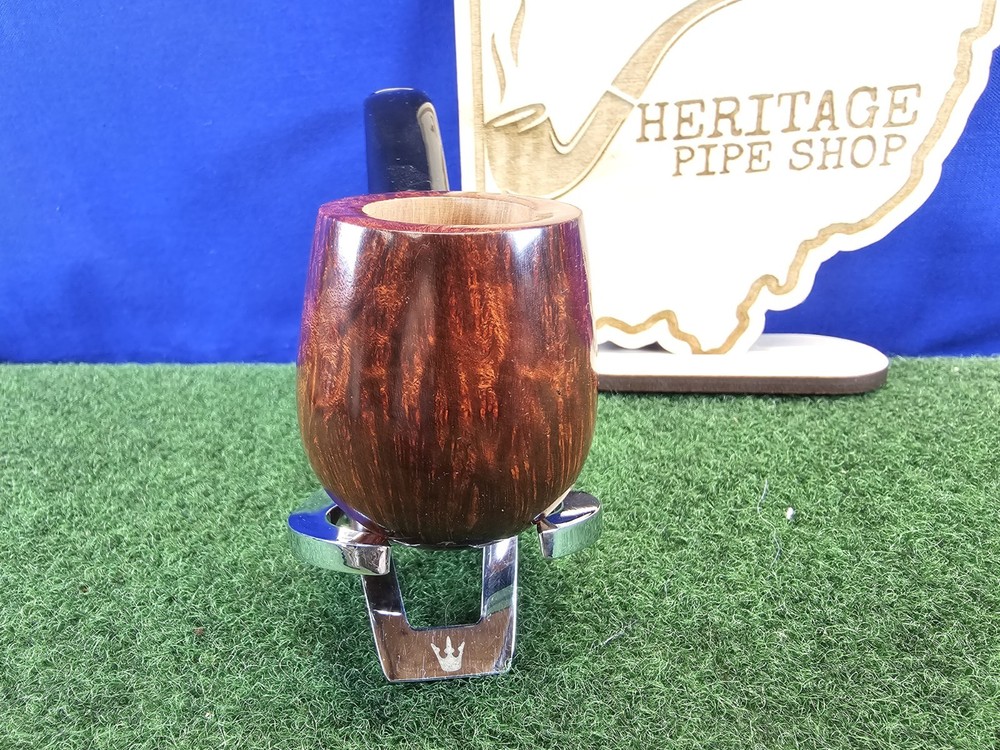 L'Anatra dalle uova d'Oro Partial Rustication Handmade Briar Pipe, Unsmoked
