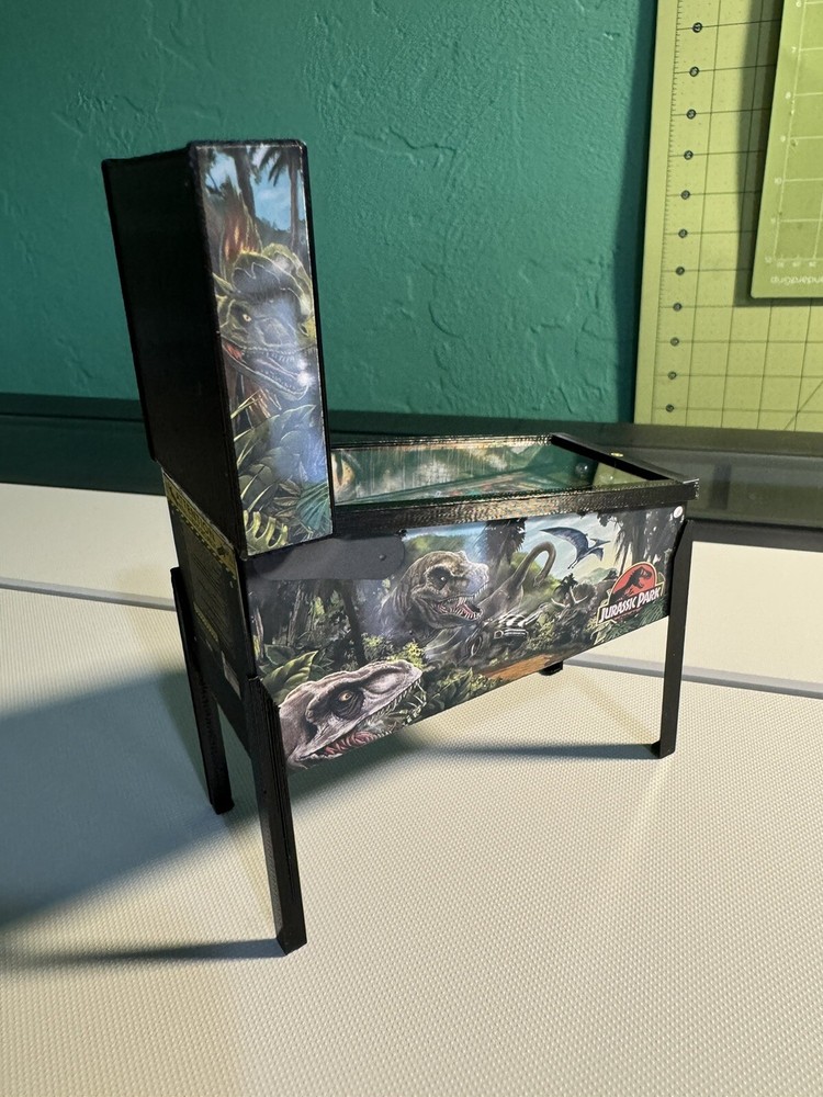 Miniature Replica "Jurassic Park” Pinball Machine Scale Model, Keepsake, Trophy