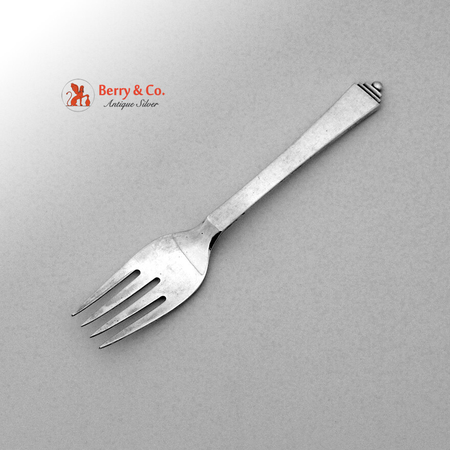 Pyramid Dessert Fork Knife Set Georg Jensen Sterling Silver 1927