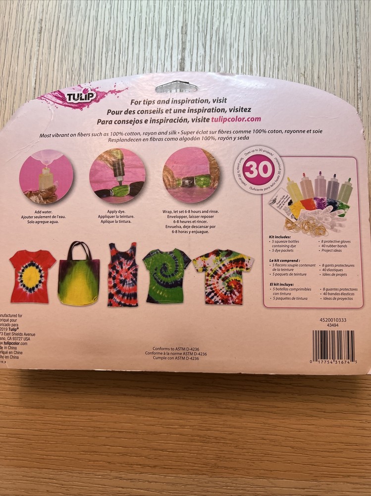 Tulip One-Step Large Tie Dye Kit-Rainbow 017754316745