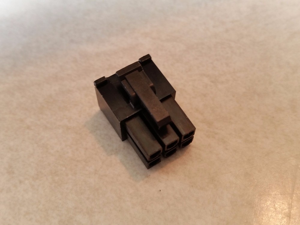 6-pin black Female ATX connector (multiple quantities) for PCI-E/extension cable