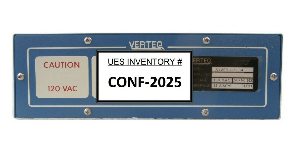 Verteq Process Systems ST800-C2-E4 RF Amplifier Working Surplus