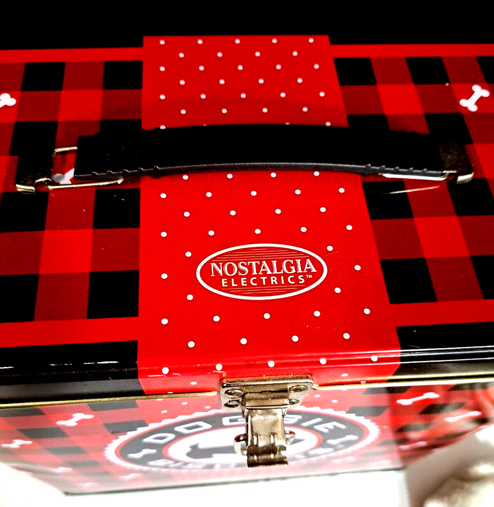 Nostalgia Electronics Electric Dog Biscuit Maker Kit Storage Tin TESTED