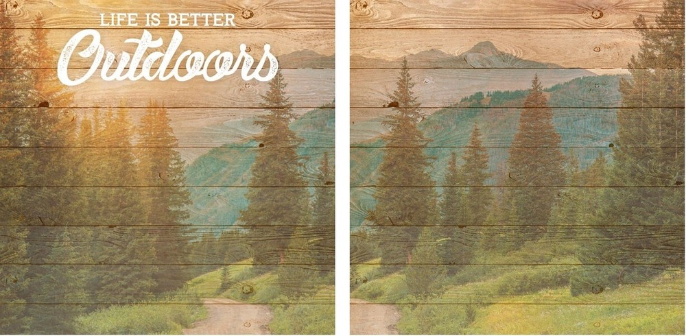 Life is Better Outdoors, scrapbook paper, DS, Scrapbook Customs 30104