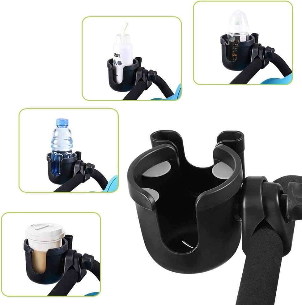 Compact Stroller Cup Holder with Phone Support - Versatile and Lightweight