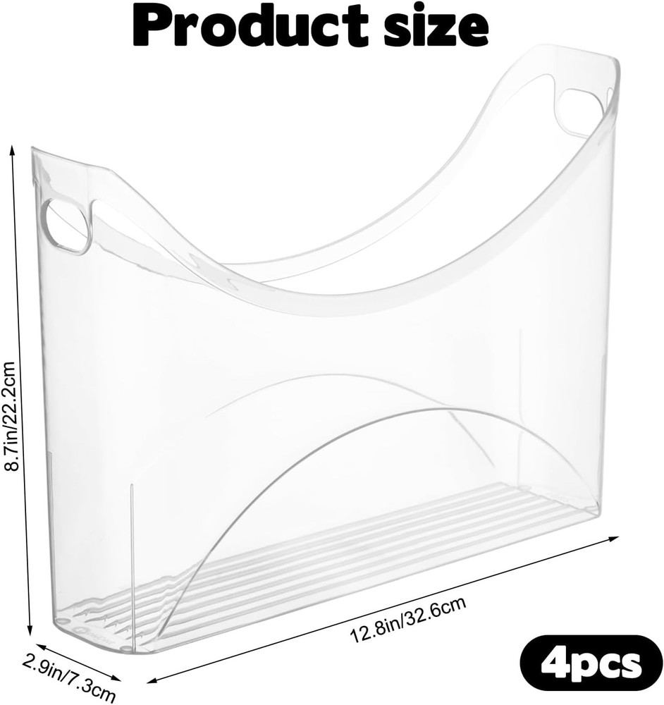 Rainmae 4 Pack Scrapbook Paper Storage Organizer with Handle Plastic Scrapbook S