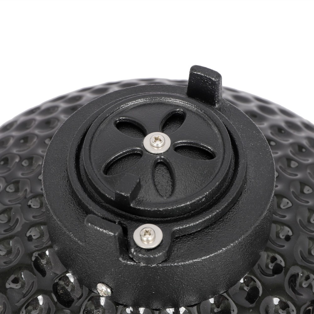 13in Round Ceramic Charcoal Grill Black