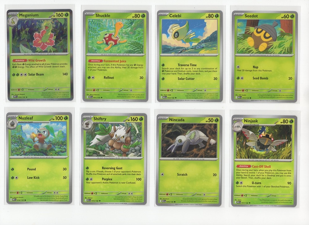 Pokemon ME1 Mega Evolution C/U/R Complete Set 122 Cards
