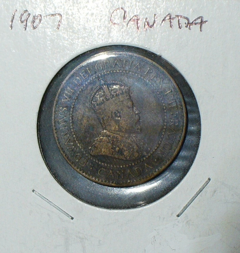 Canada 1907 Large One Cent Bronze Coin