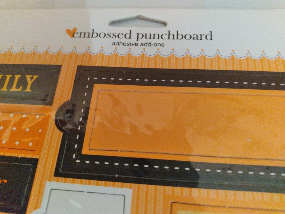 FISKARS' HEIDI GRACE EMBOSSED PUNCHBOARD ADHESIVE ADD-ONS