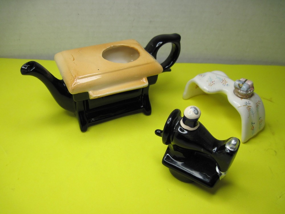 Old Ceramic GiftCo Creamer - Sewing Machine