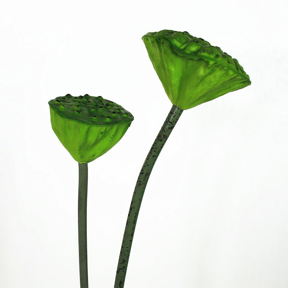 Small Artificial Pod With Wire Stem Oriental Style