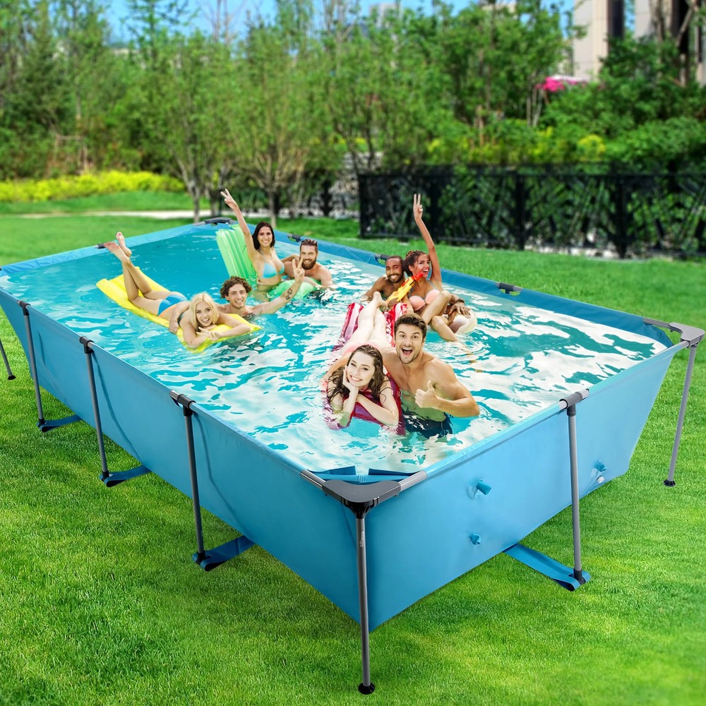15ft Rectangular Above-Ground Pool – Family Fun, Durable, Easy Setup for