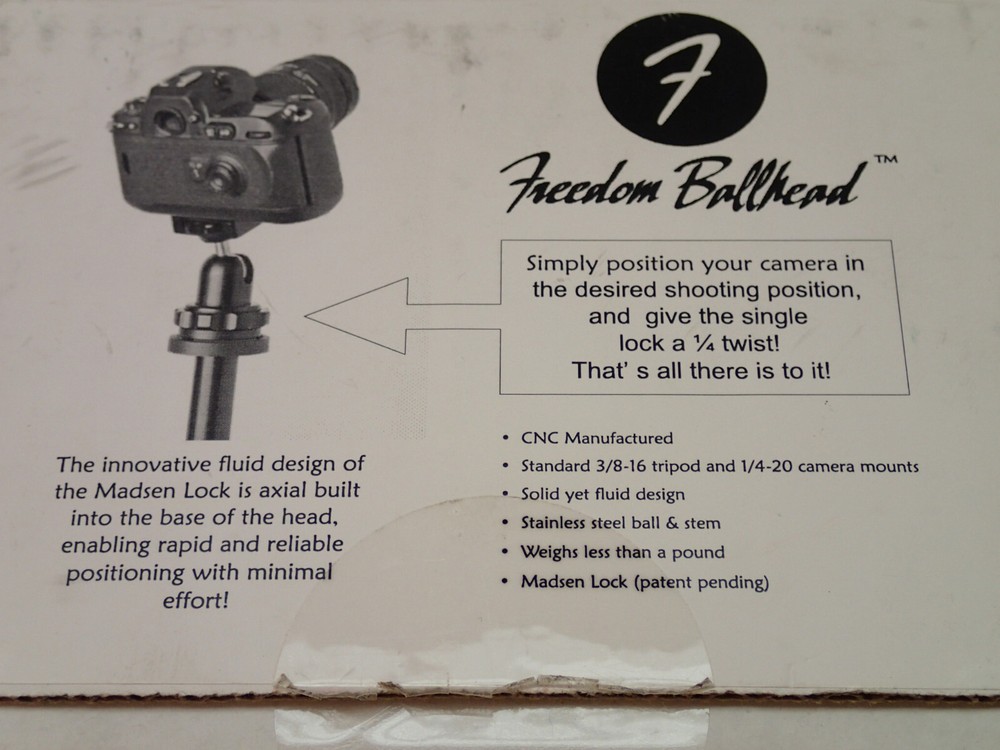 Freedom FB-12 Ball Head for Tripod Nice in Box