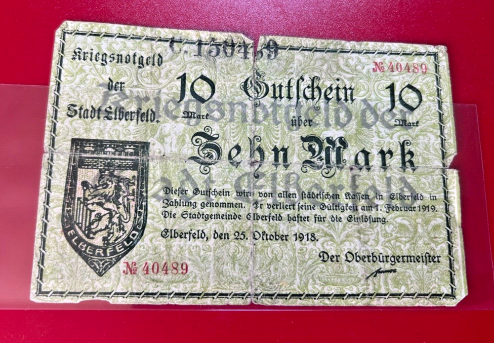 1919 10 MARKS GERMANY BANKNOTE