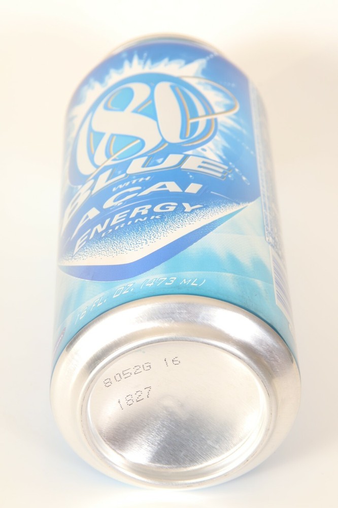 180 Blue Acai Energy Drink Can empty 16oz *EMPTY*