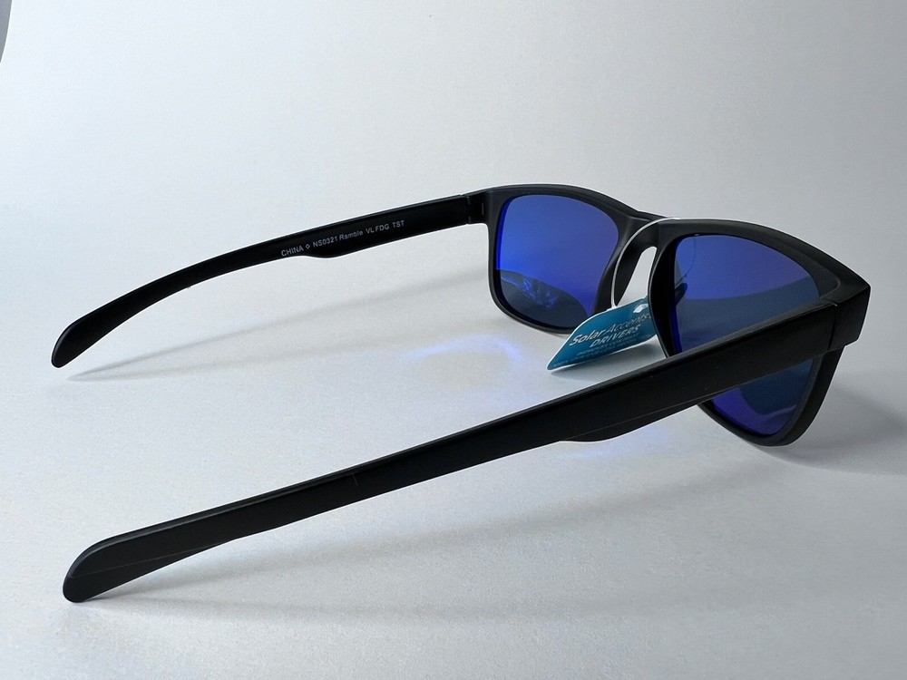 Solar Accents Drivers Glasses Rectangular Black Glasses 100%UVA-UVB