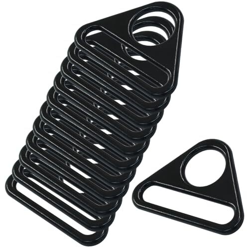 Black Metal Triangular Buckles 1 Inch