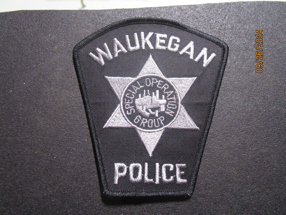 WAUKEGAN SPEICAL OPERATIONS PATCH BLACK