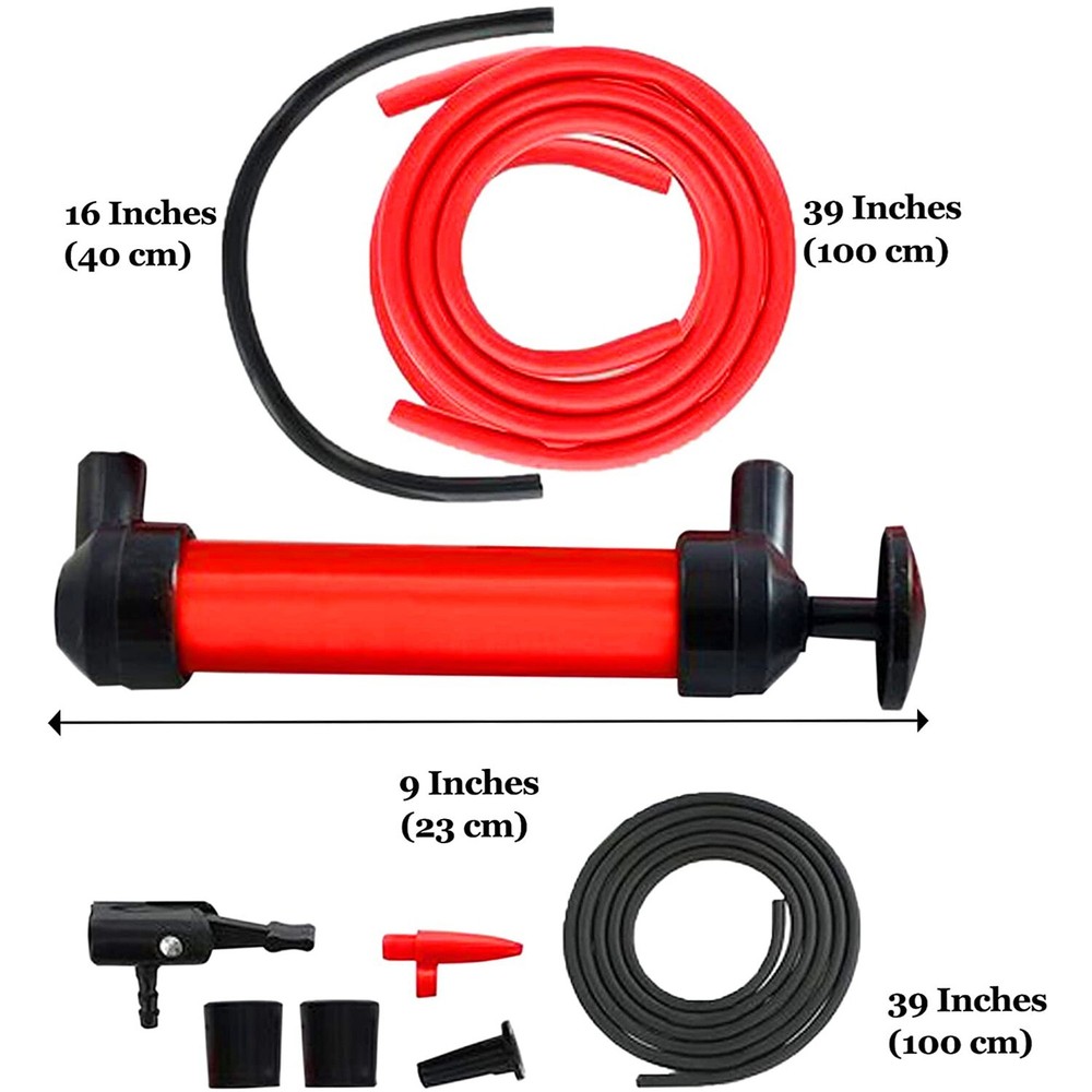 Multi-Purpose Siphon Transfer Pump Kit, Fluid Fuel Extractor Suction Tool USA