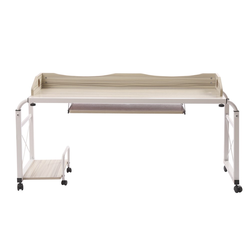 Overbed Table With Wheels Adjustable Over Bed Desk Multi-Functional Table Home