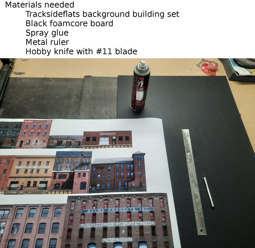TRACKSIDE BACKDROP #605 Commercial backs O Scale