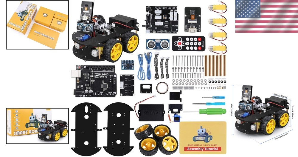 Complete UNO Smart Robot Car Kit - 24 Modules, Ages 8-16 STEM Education Tool