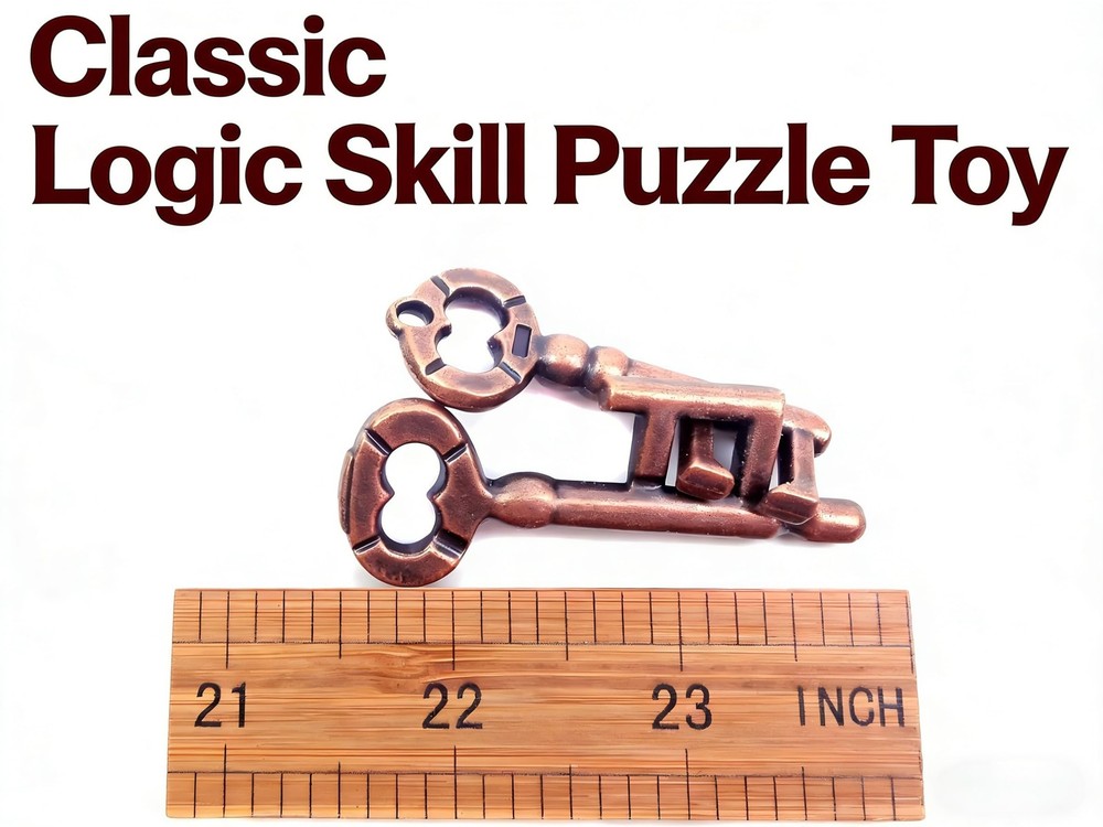 Traditional Metal Brain Teaser – Classic Puzzle Toy for Logic & Skill Develop...