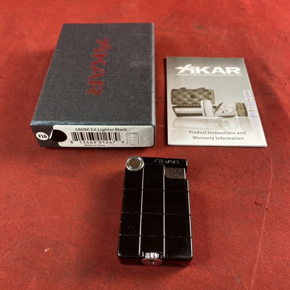 Xikar (580BK) EX Cigar Lighter Black with Box - Tested & Working