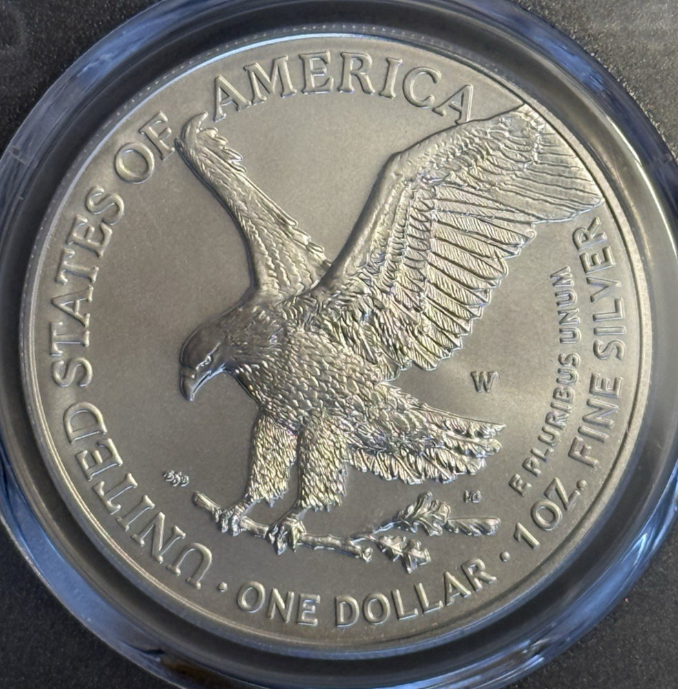 2022-W Burnished Silver Eagle PCGS SP69 FIRST STRIKE (Flag Label)