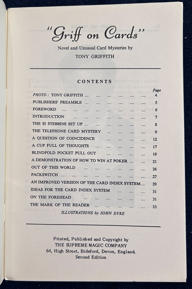 Griff On Cards (Tony Griffith)