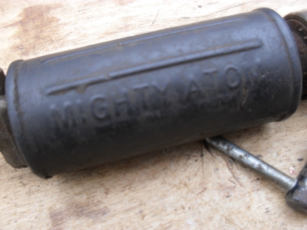 vintage desouter mighty atom air tool drill jacobs chuck with key