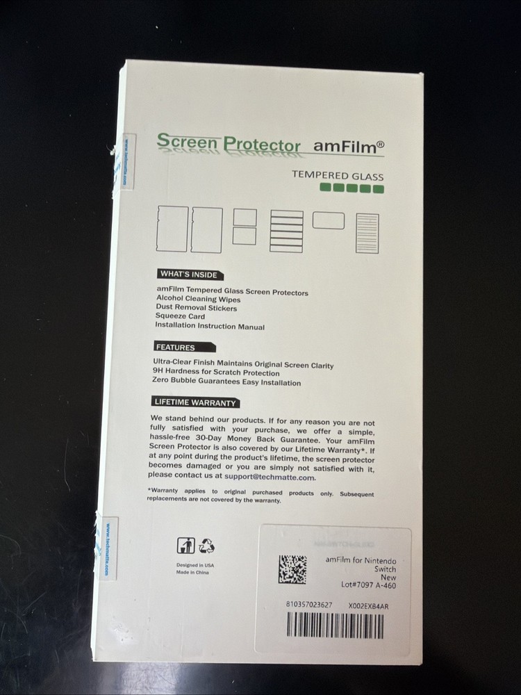amFilm Screen Protector for Nintendo Switch 2017 - (2-Pack)