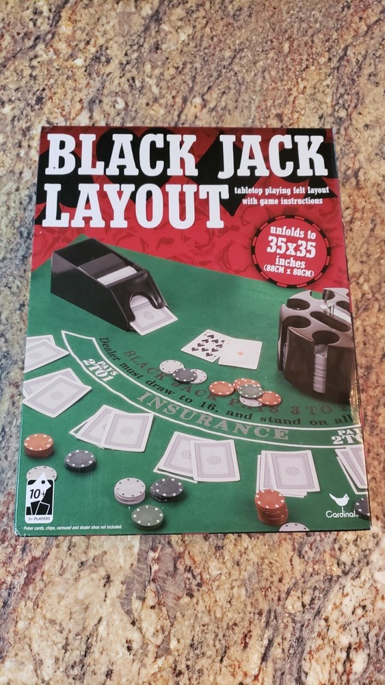 Black Jack Layout Felt 35x35 New