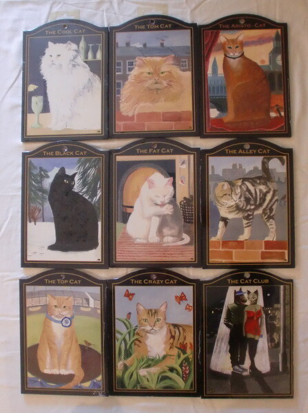 Pub World Collectable Signs - Cat designs etc