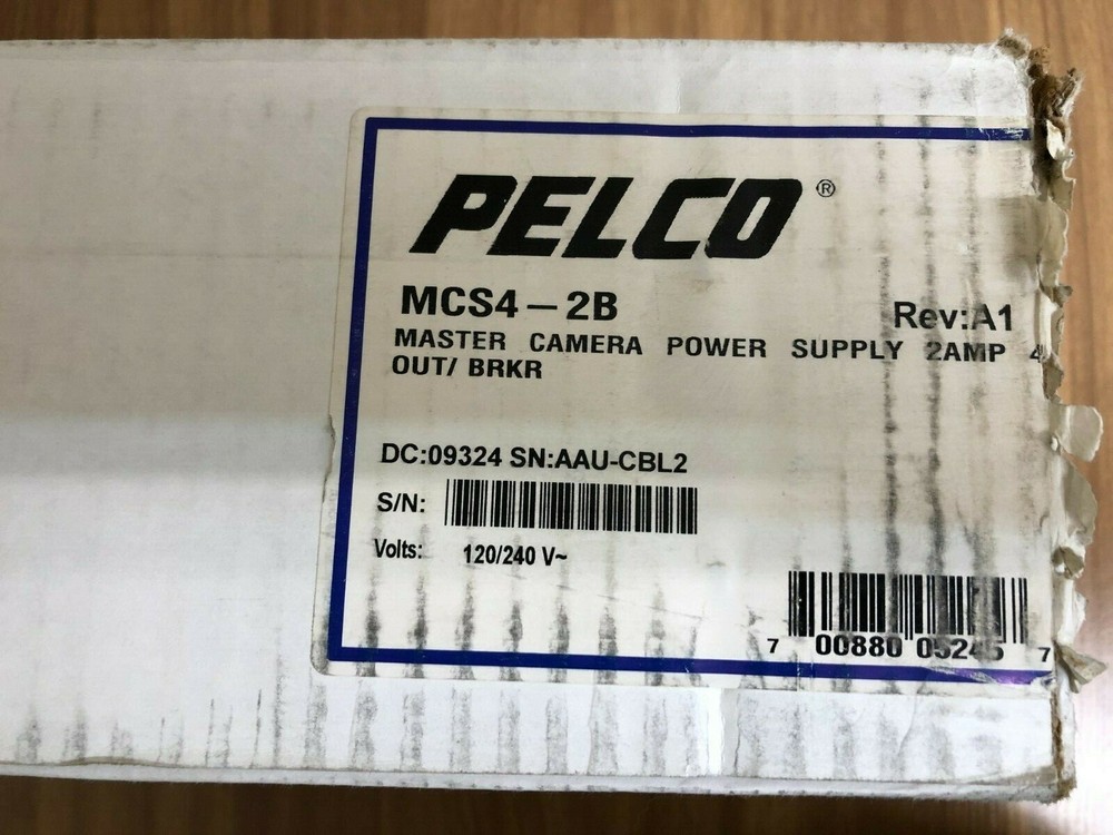 Pelco MCS4-2B Master Camera Power Supply, 2A, 120/240V
