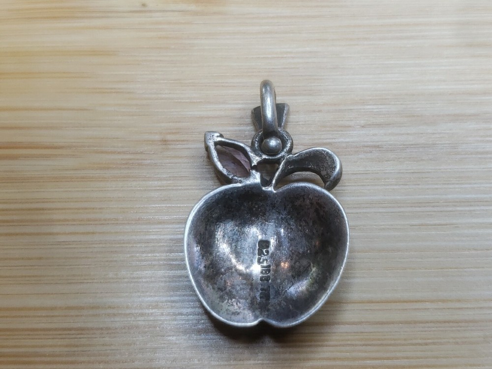 Sterling Marcasite Apple Pendant - Beautiful
