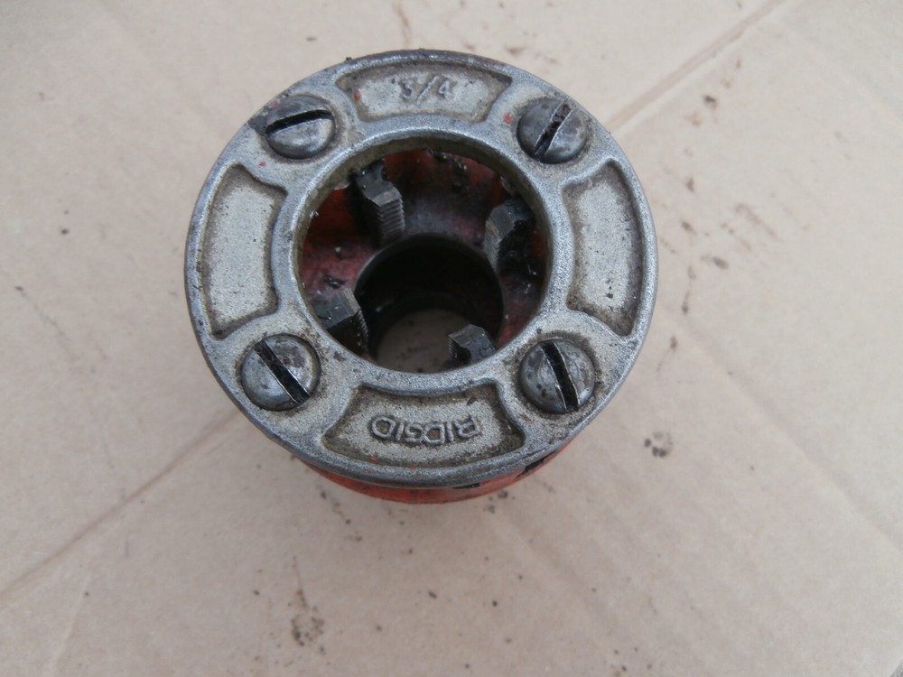 Vintage Ridgid Ratchet Pipe Threader 3/4" Pipe Die Head