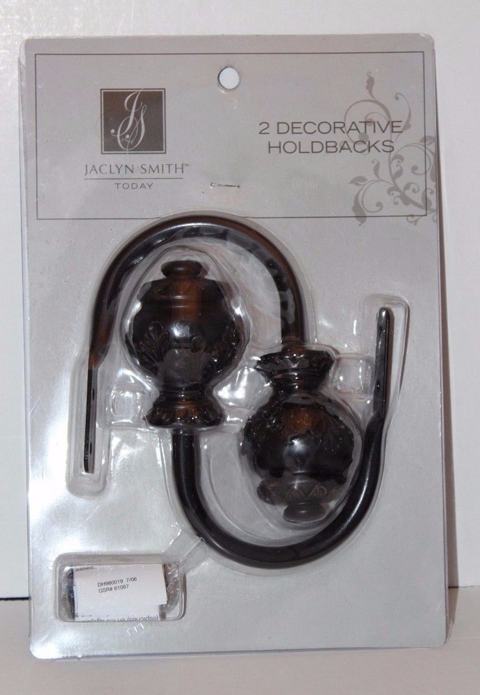 Jaclyn Smith 2 Decorative Artistry Window Holdbacks - Burnished Bronze