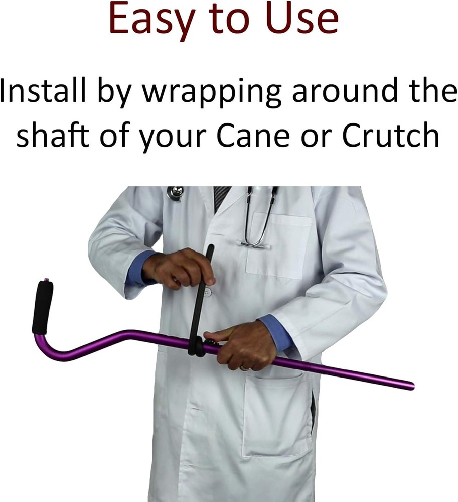 Essential Cane and Crutch Holder Set - Easy Access Mobility Tool - 3 Pack