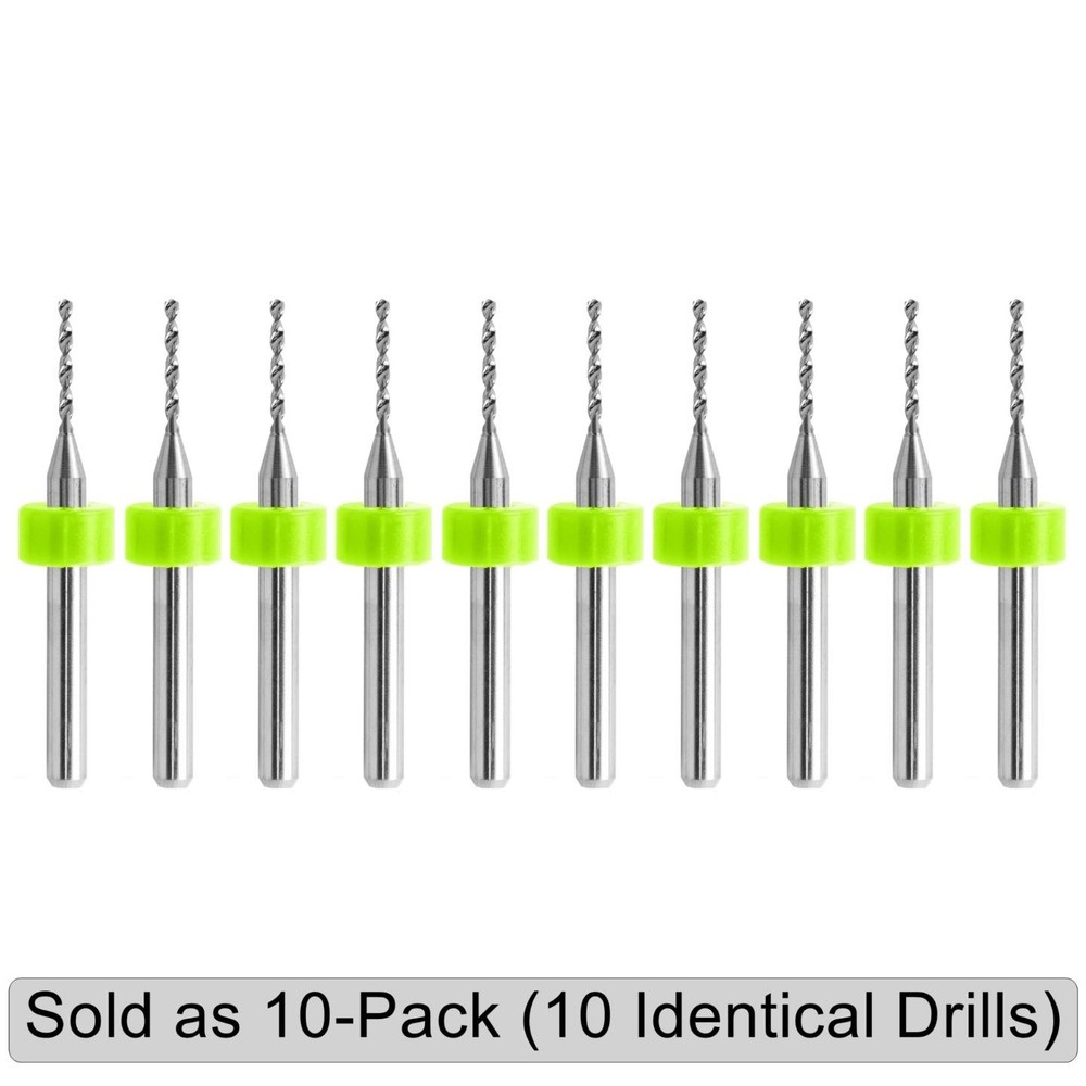 0.040" (#60) Solid Carbide Drill Bit – 10 Pack – CNC – Factory Resharpened