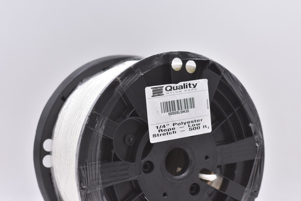 Quality Nylon Rope 1/4" Polyester Low Stretch 500ft