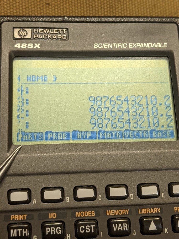 HP 48SX Scientific Expandable Calculator With Case Missing 1 Vertical Column